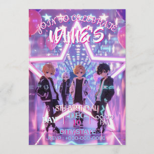 KPOP Demon Hunters Inspired Invitation