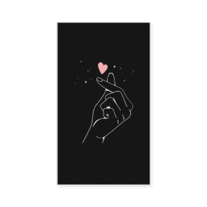 Kpop Drama Korean Finger Heart Saranghae Business Card