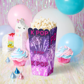 KPOP Fireworks Pattern Purple Pink Typograph Party Favor Boxes