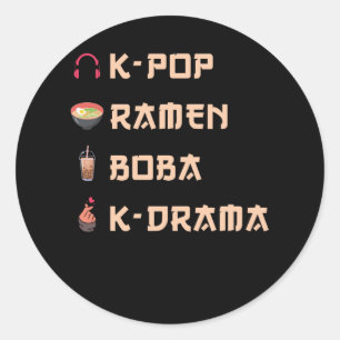 KPOP Gift Classic Round Sticker
