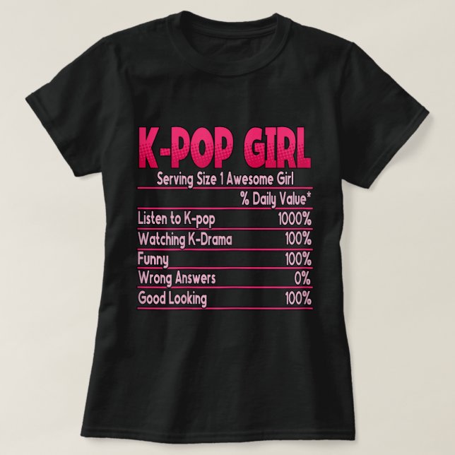 Kpop Girl Korean Pop Music Kpop T-Shirt (Design Front)