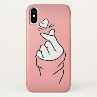 KPop Hand Symbol Cute Korean iPhone X Case