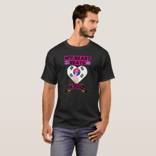 KPop Heart Korea Flag Hand Symbol Music Design T-Shirt