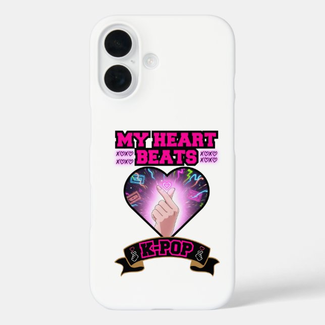 KPop Heart Korea Flag Snap Hand Music Symbol Case-Mate iPhone Case (Back)