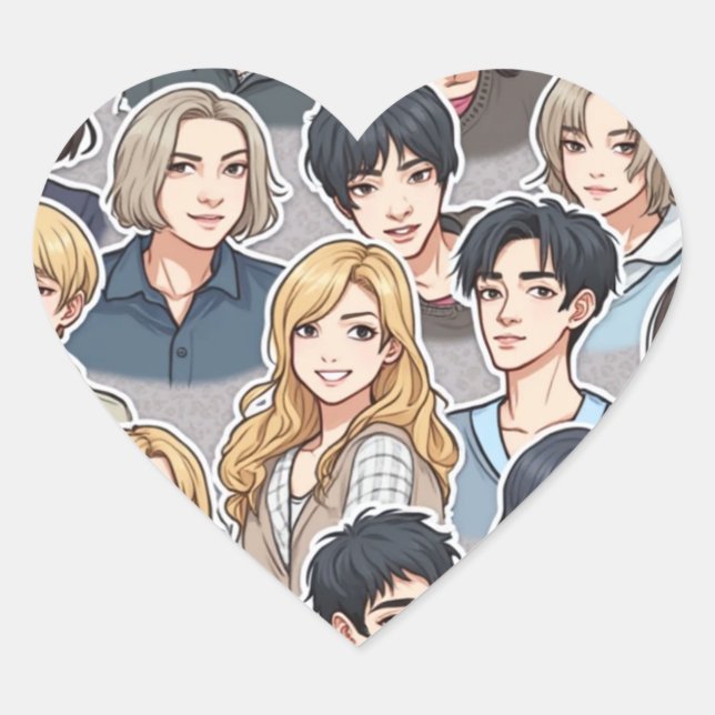 kpop  heart sticker (Front)