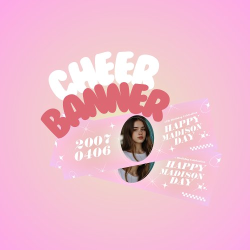 Kpop Idol Birthday Fancafe Style Cheer Banner Poster