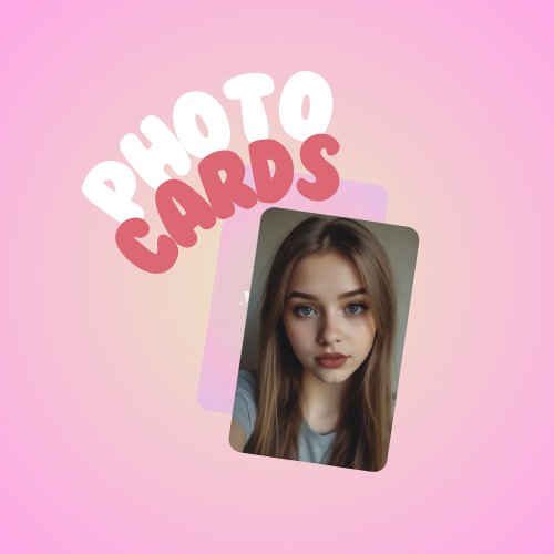 Kpop Idol Birthday Fancafe Style Photocard Custom Business Card