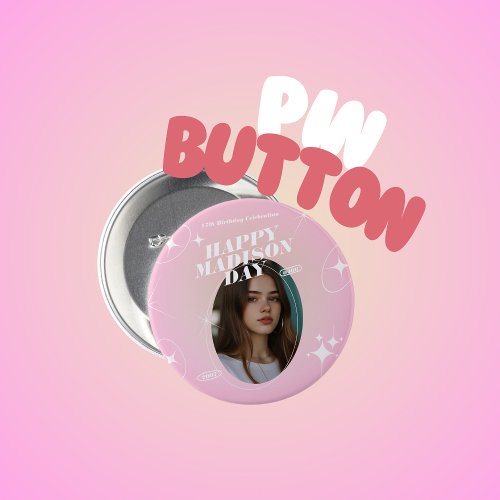 Kpop Idol Birthday Fancafe Style Pin Button