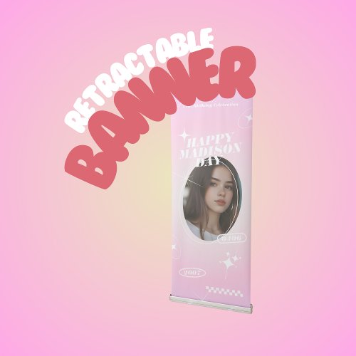 Kpop Idol Birthday Fancafe Style  Retractable Banner