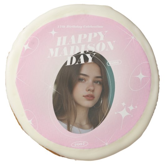 Kpop Idol Birthday Fancafe Style Sugar Cookies (Front)