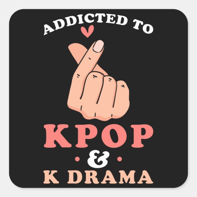 Kpop Kdrama Square Sticker (Front)