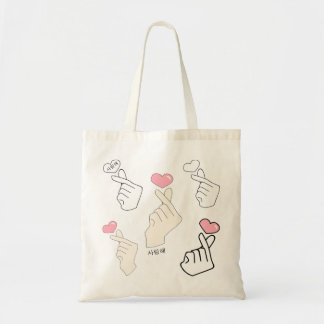 Kpop Korean Finger Heart  pack   Tote Bag