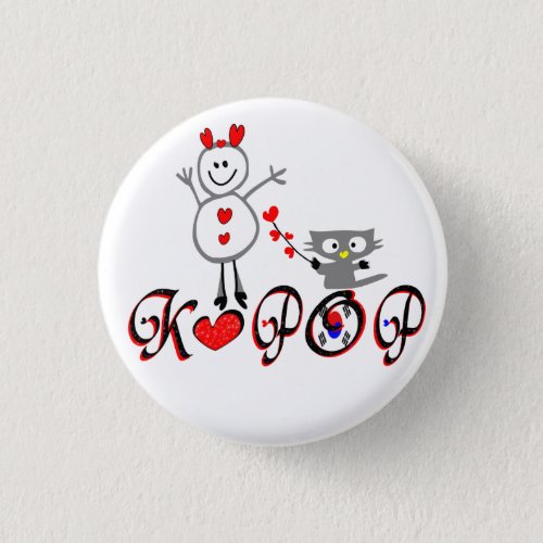 KPOP No1 Fan vector art Pin button