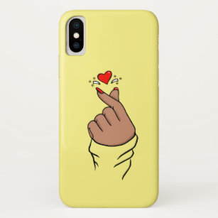Kpop Saranghae finger Heart iPhone X Case