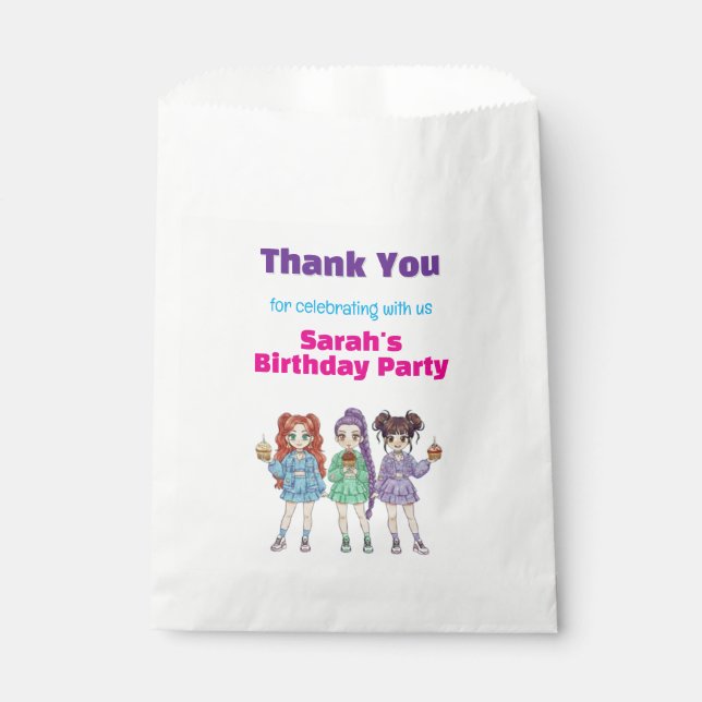 KPOP Superstar Birthday Favor Bag (Front)