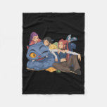Kpops Demons Hunters In Anime Style Fan Art Huntri Fleece Blanket