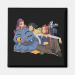Kpops Demons Hunters In Anime Style Fan Art Huntri Magnet