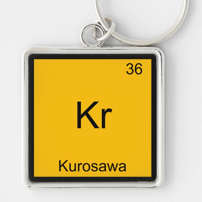 Kr - Kurosawa Funny Chemistry Element Symbol Tee Keychain (Front)