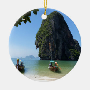 Krabi beach, Thailand. Ceramic Ornament
