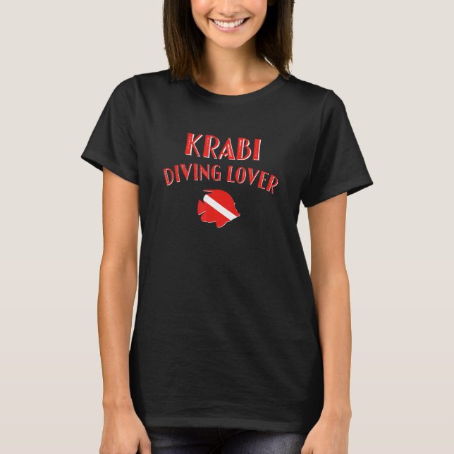 Krabi Diving  Scuba Flag Diver T-Shirt (Front)