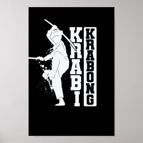 Krabi Krabong Training Martial Arts Thailand Poster