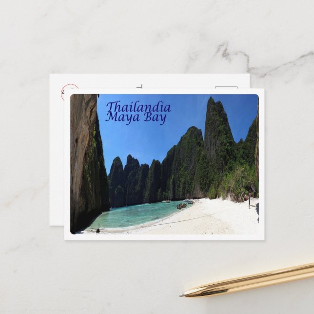 Krabi - Maya Bay - Thailand - Postcard (Front/Back In Situ)