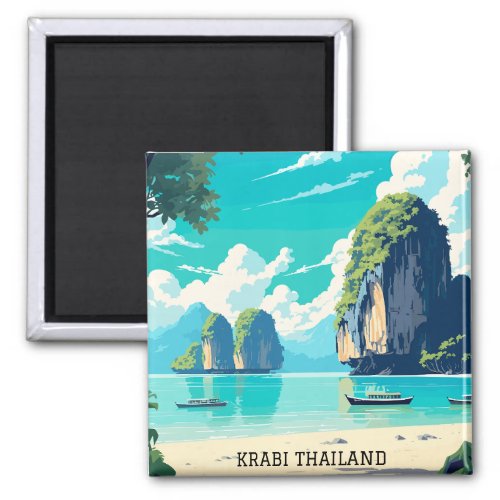 Krabi Thailand Beach Paradise Travel Magnet