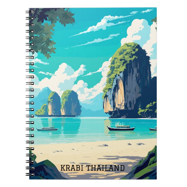 Krabi Thailand Beach Paradise Travel Notebook (Front)