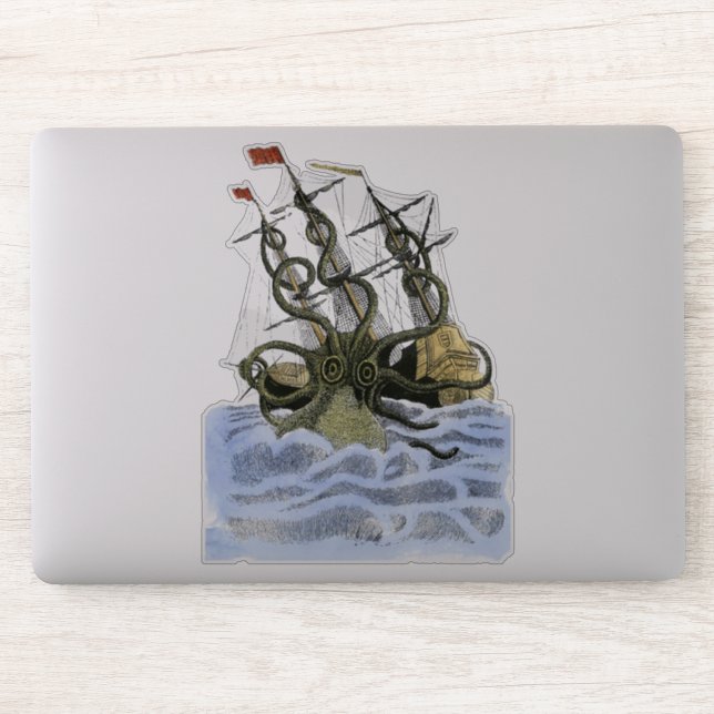 Kracken Transparent Sticker (Computer)