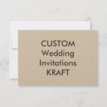 Kraft 100lb 5” X 3.5&quot; Wedding Invitations at Zazzle