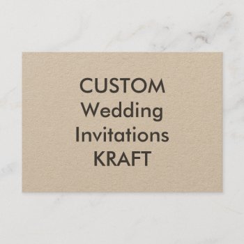 Kraft 100lb 5” X 3.5" Wedding Invitations by APersonalizedWedding at Zazzle