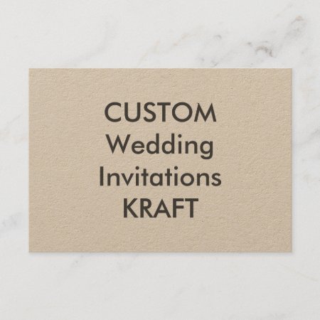 Kraft 100lb 5” X 3.5" Wedding Invitations