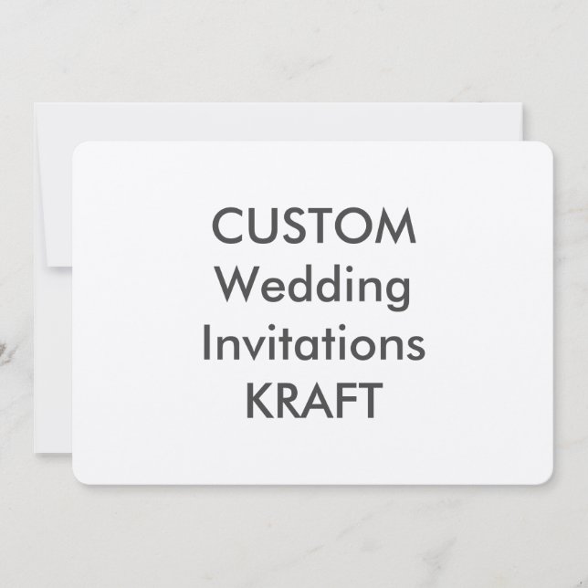 KRAFT 100lb 7" x 5" Wedding Invitations (Front)