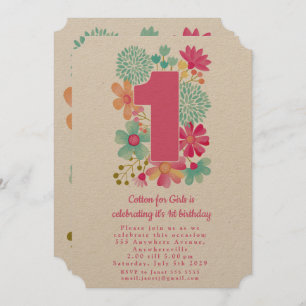 Kraft 1st Anniversary Birthday Company Party Invitation