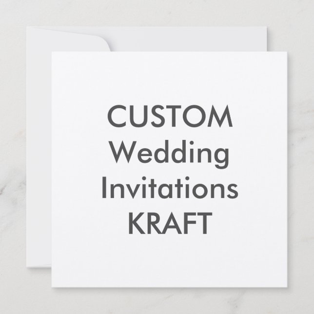 KRAFT 5.25" Square Wedding Invitations (Front)