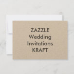 Kraft 5” X 3.5&quot; Wedding Invitations at Zazzle