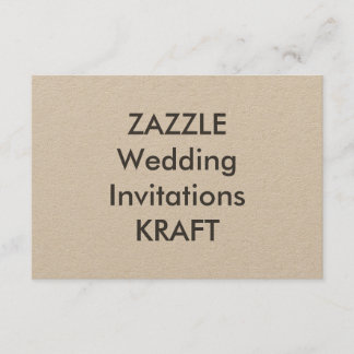 KRAFT 5” x 3.5" Wedding Invitations