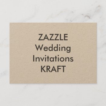 Kraft 5” X 3.5" Wedding Invitations by TheWeddingCollection at Zazzle