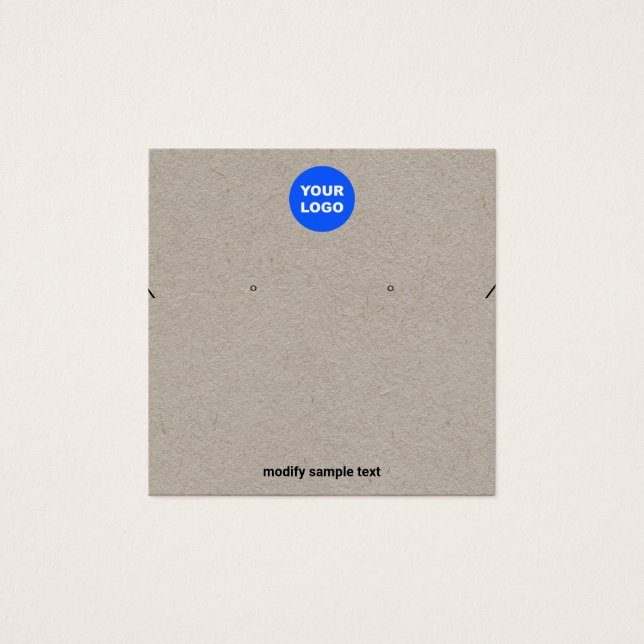 Kraft Add Logo Necklace and Earring Display Card (Front)