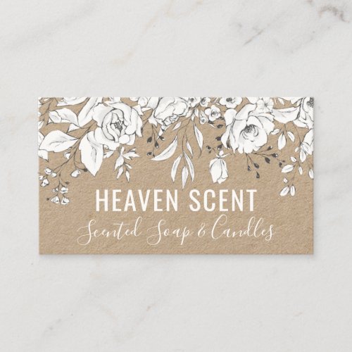Kraft And White Scented Soap And Candle Business Card