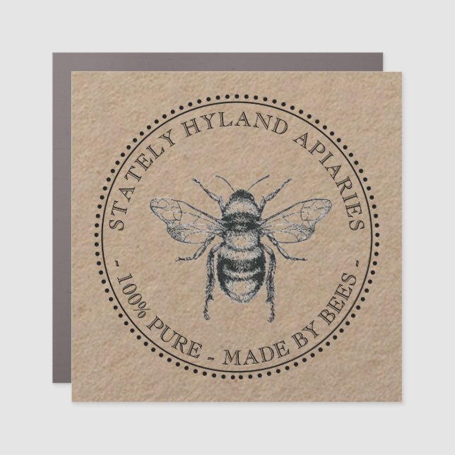 Kraft APIARY MAGNET 100% PURE MADE BY BEES Honey (Front)