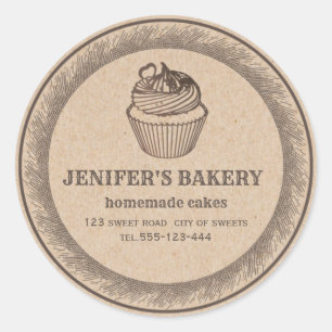 Kraft bakery Homemade cupcakes and sweets Classic Classic Round Sticker