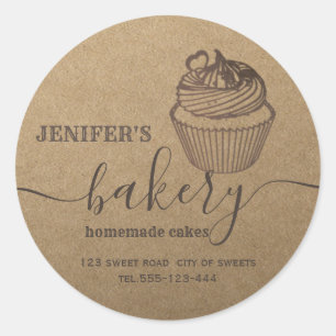 Kraft bakery Homemade cupcakes and sweets Classic Round Sticker