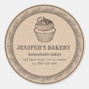 Kraft bakery Homemade cupcakes and sweets Classic Round Sticker