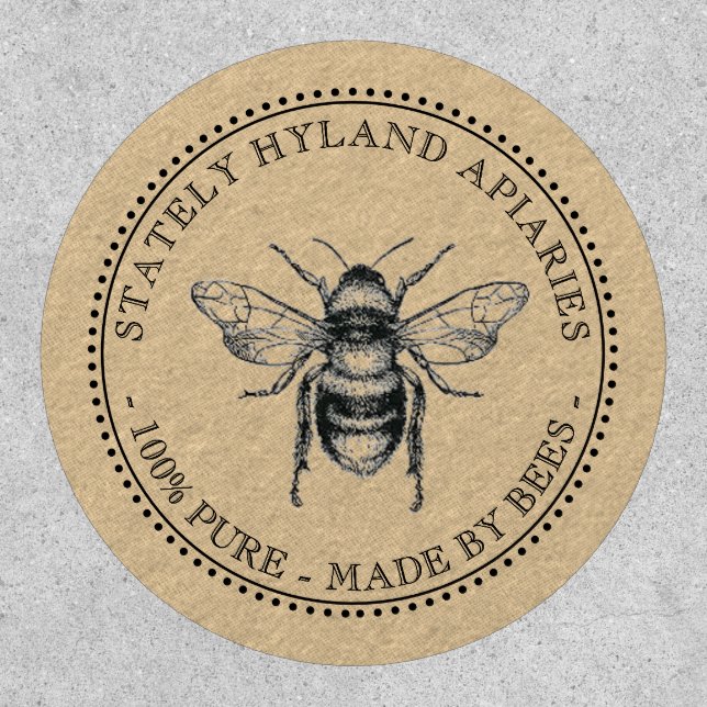 Kraft Bee Honey Patch for Beekeepers  (Front)