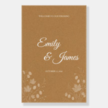 Kraft Boho Wedding Welcome Board
