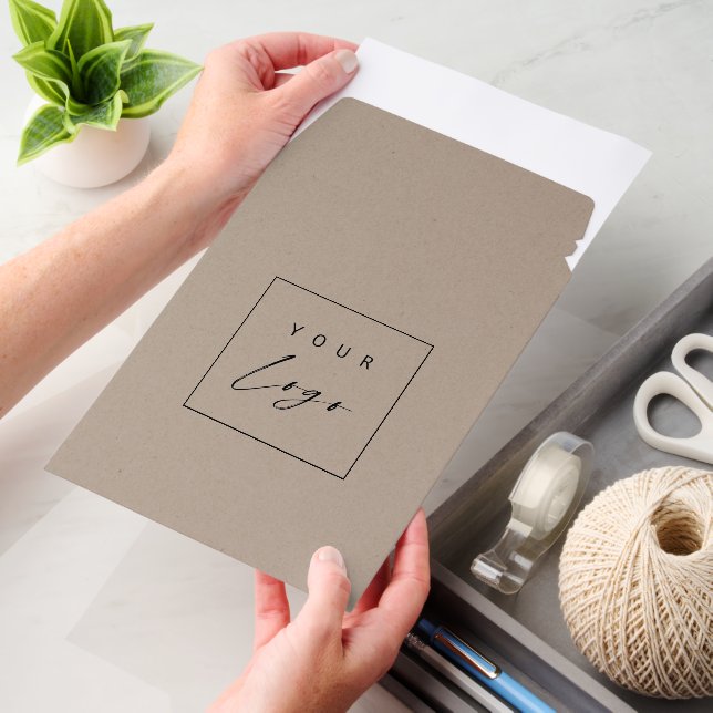 Kraft Brown Custom LOGO and Text  Envelope Mailers (Desk)