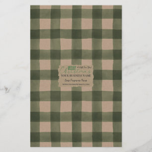 Kraft Buffalo Check Soap Wrap - Flyer Paper