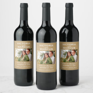 Kraft Cheers to Love Rustic Wedding Photo Bottle Wine Label