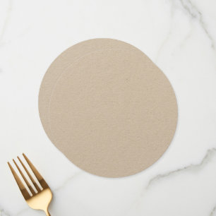 Kraft Circle Menu Card